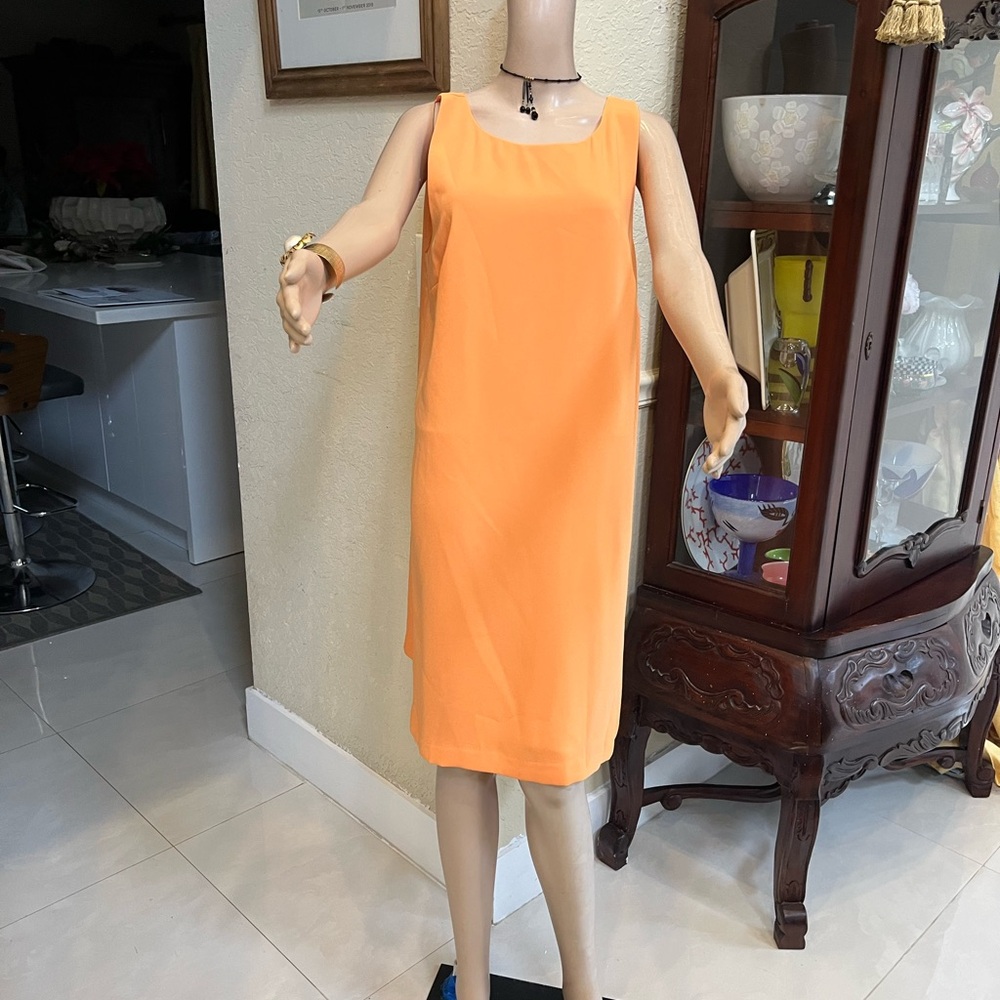 Ann Taylor Vibrant Orange Midi Dress